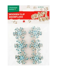 Ozdoba klamerki płatek śniegu - Art. dekoracyjne