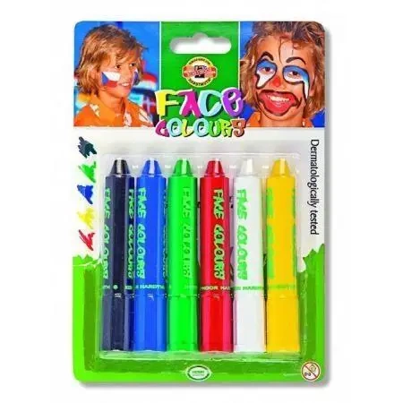 Kredki do malowania twarzy 6 kolorów - Koh-I-Noor