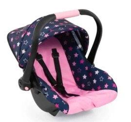 Fotelik samochodowy dla lalek z daszkiem niebieski - Bayer Design