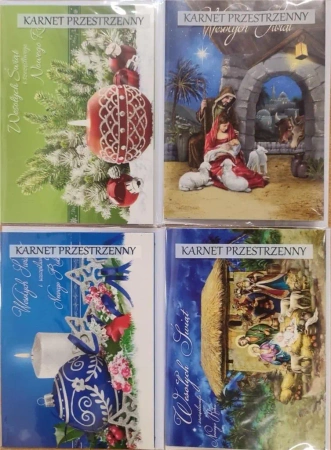 Karnet Boże Narodzenie A5 przestrzenny + koperta - Panorama