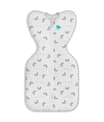 Otulacz Swaddle UP - rozmiar S -  biały, tęcza - ETAP1 - 1 TOG Original