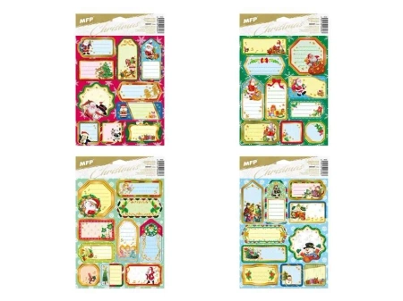 Naklejki na prezenty BN złote 20x30cm 10szt MIX - MFP