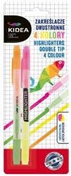 Zakreślacze dwustronne 4 kolory KIDEA - DERFORM
