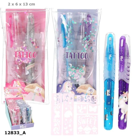 Zestaw żelopisów do tatuażu Ylvi z Jednorożcem 1szt.mix 12833A - DEPESCHE