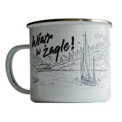 Kubek emaliowany - Wiatr w żagle! - TravelSet