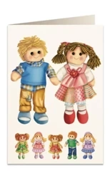 Karnet B6 + koperta 5735 Lalki - Tassotti