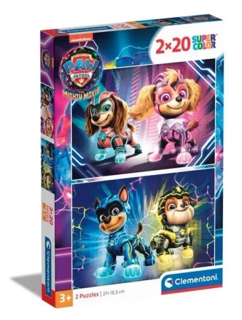 Puzzle 2x20 Super Kolor Psi Patrol - Clementoni
