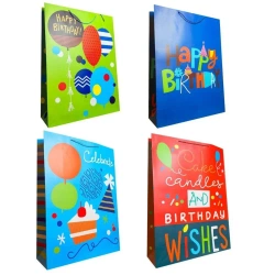 Torebka prezentowa dziecięca XXL szerokie dno mix - Ju-Piter