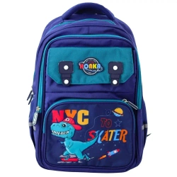 Plecak szkolny Dinozaur granatowy - Leantoys