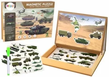 Puzzle magnetyczne z motywem wojny - Leantoys