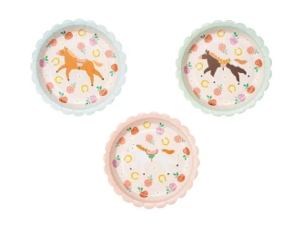 Talerzyki konie 18cm 6szt - PartyDeco