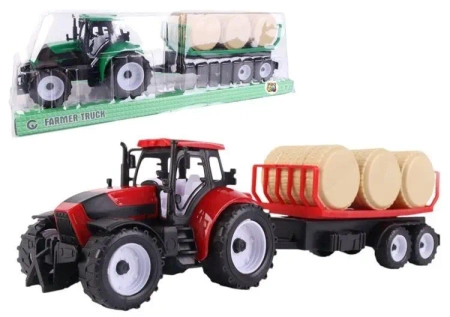 Traktor z przyczepą i belami mix - Pro Kids