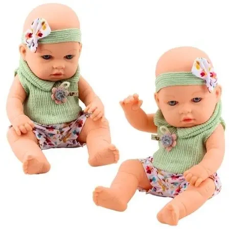 Lalka bobas w zielonym ubranku - Leantoys