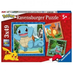 Puzzle dla dzieci 3x49 Pokemony - Ravensburger