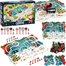 Kolejka tor puzzle świąteczne 25el - Trifox