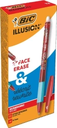 Długopis wymazywalny Illusion czerwony (12szt) - BIC