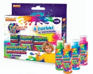 Magiczne malowanie 4x60ml farbki - Dumel