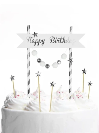 Piker Happy Birthday srebrny - Arpex