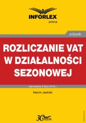 eBook Rozliczanie VAT w działalności sezonowej - Marcin Jasiński
