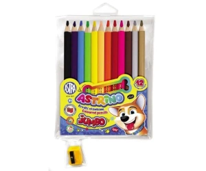 Kredki ołówkowe okrągłe Jumbo 12 kolorów Astrino - ASTRA papiernicze