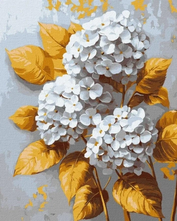 Malowanie po numerach - Złota hortensja 40x50cm - Ideyka