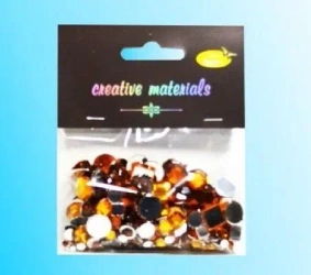 Elementy kryształkowe złoto-brązowe 4-12mm 25g - Galeria Hobby