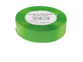 Wstążka satynowa zielona 25mmx32m - Brewis