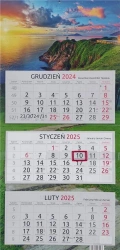 Kalendarz 2026 trójdzielny Klif - Aniew