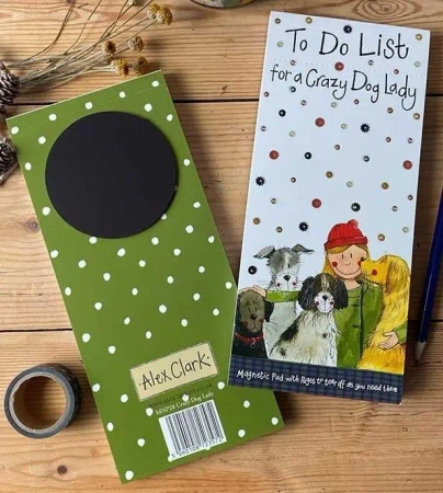 Lista zakupów z magnesem MNP28 Crazy Dog Lady Psia - Alex Clark