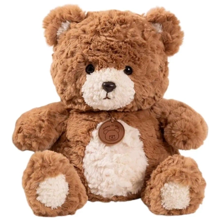 Miś pluszowy z medalionem brązowy 25cm - Leantoys