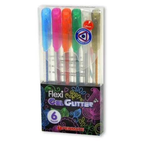 Długopis żelowy Flexi Abra Gel 6 kol brokatowe - Penmate