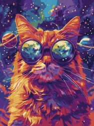 Malowanie po numerach - Gwiezdne okulary 30x40cm - Ideyka