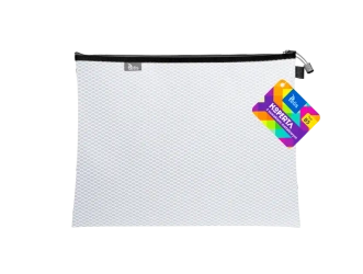 Koperta B5 z suwakiem metalalowym biała - Tetis