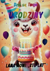 Karnet Urodzinki Lama 3K - YEKU