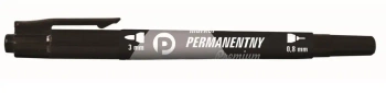 Marker perman. czar. 2 końcówki (12szt.) KM501-V2 - Tetis