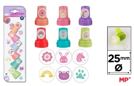 Stempelki dla dzieci 6szt - MP Main Paper