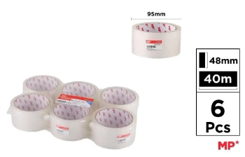 Taśma pakowa przezroczysta 48mmx40m (6szt) - MP Main Paper