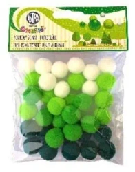 Pompony dekoracyjne 20mm - Runo leśnie ASTRA - ASTRA papiernicze