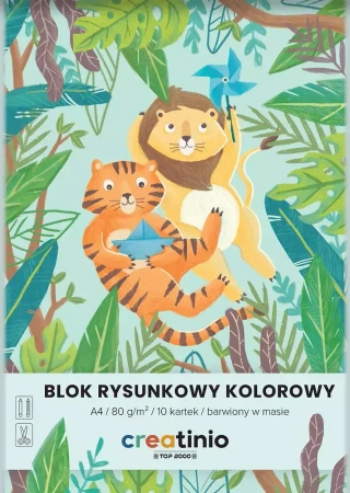 Blok rysunkowy Creatinio A4 10 Kolorowych kartek