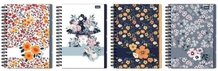 Kołozeszyt B5/96K kratka Flower - Beniamin