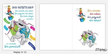 Karnet Happy B6 + koperta wzór nr 11 - Stamp