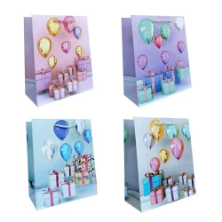Torebka prezentowa urodzinowa S Balony metal mix - Ju-Piter
