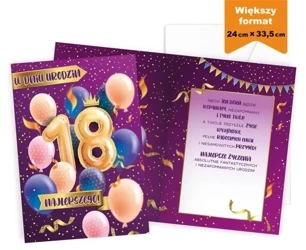 Karnet Urodziny 18 - Kukartka
