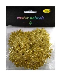 Śnieżynki z pianki brokatowej złote ok 30szt - Galeria Hobby