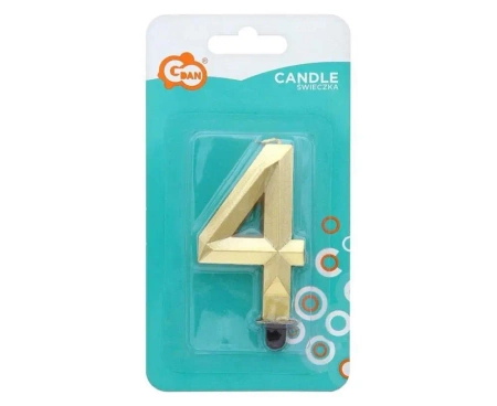 Świeczka Cyfra 4 Diament 7.6cm - Godan