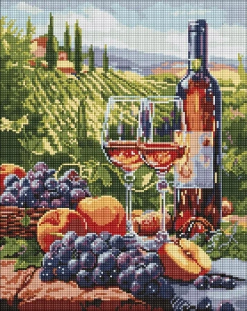 Diamentowa mozaika - Owocowe wino 40x50cm - Ideyka