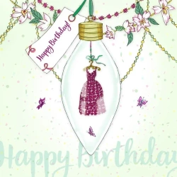 Karnet Swarovski kwadrat CL2808 Urodziny sukienka - Clear Creations