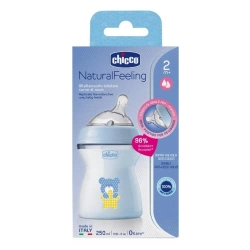 Butelka plastikowa NaturalFeeling nieb 250ml 2m+ - Chicco