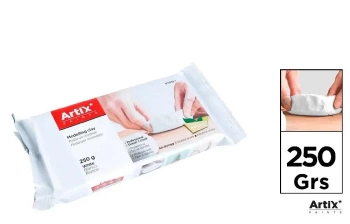 Glina modelarska 250g biała - Artix