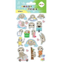 Naklejki Leniwce 10x20cm HAPPY COLOR - GDD